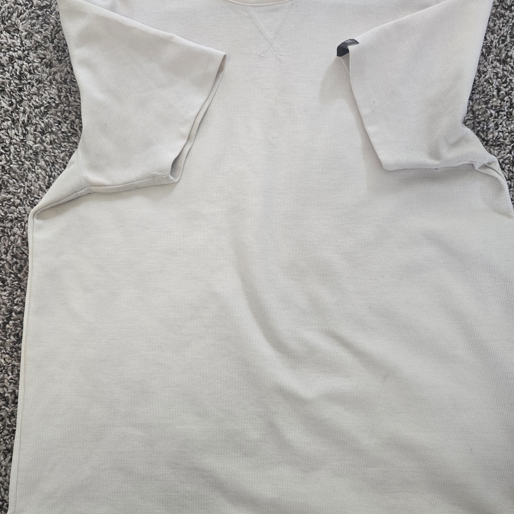 Zara Cream Textured Short Sleeve Top